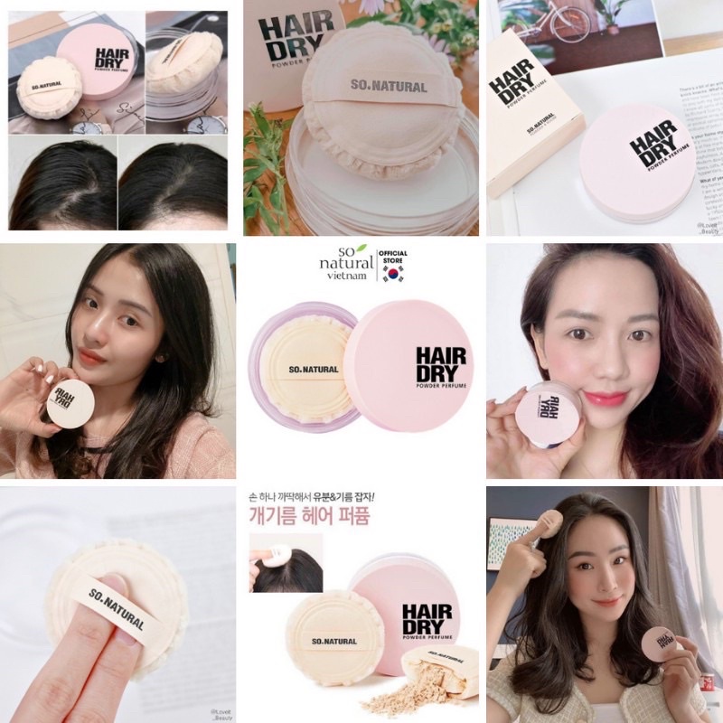 Phấn phủ gội khô SoNatural Powder 4Room Hair Dry Powder Perfume 50g
