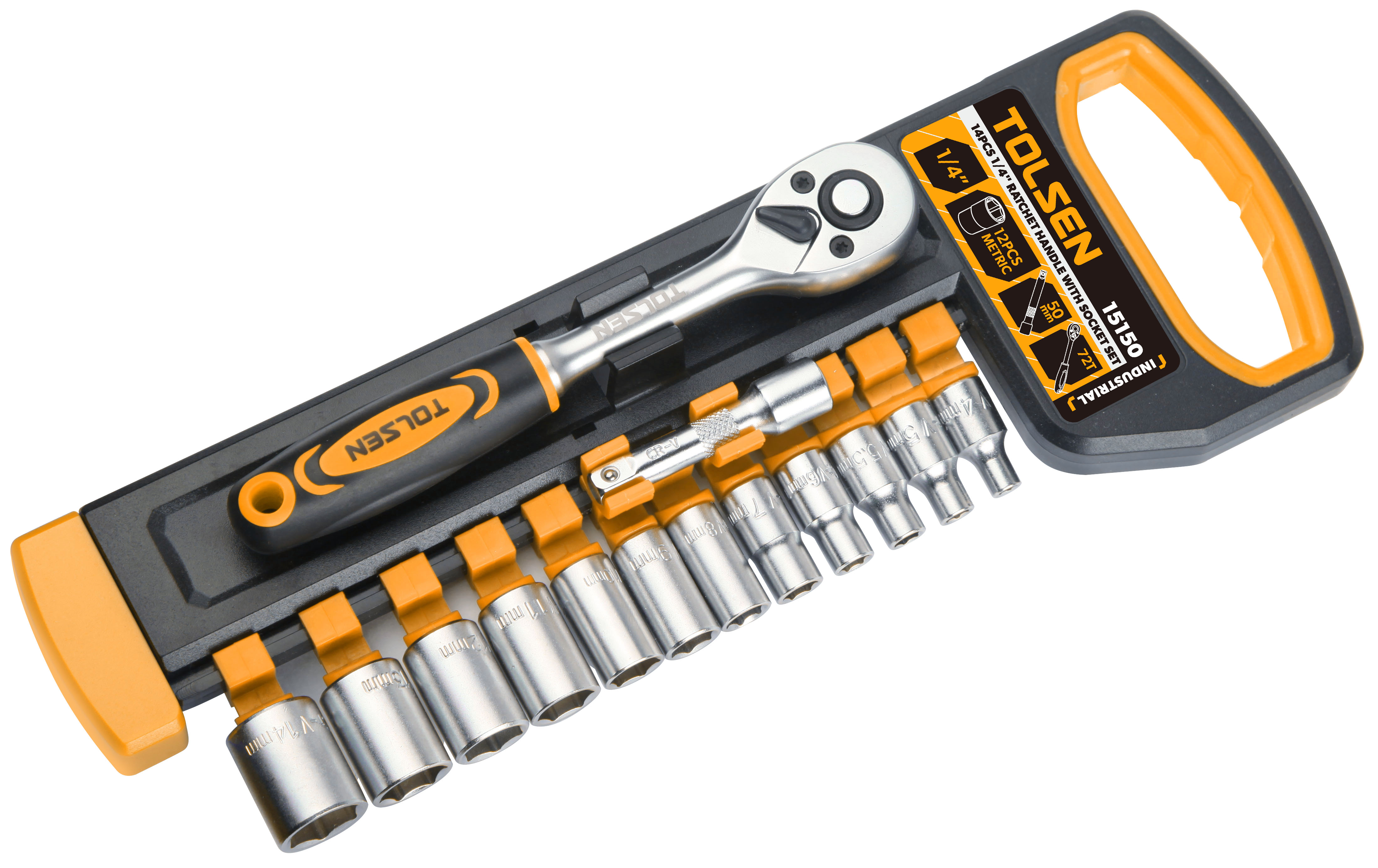 Bộ đầu típ tự động 1/4 inch 14 món TOLSEN: 4mmx14mm