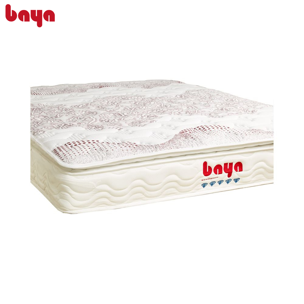 Nệm Lò Xo BAYA SELENE Khung Lò Xo Túi Bằng Thép Nhập Khẩu Có Các Lớp Foam Bao Quanh Chất Lượng Cao, Bề Mặt Đệm Được Bọc Lớp Vải Gấm