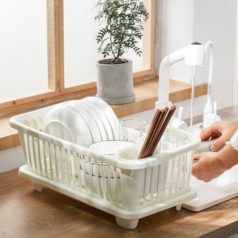 Rỗ , Khay Úp Chén Đĩa Có Khay Hứng Nước GROFA - Giao màu ngẫu nhiên