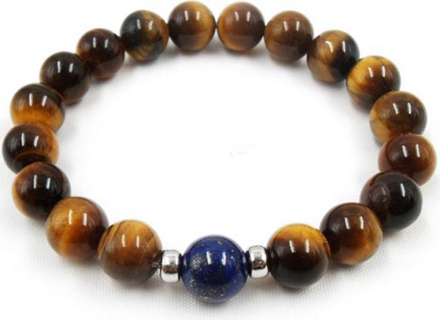 Vòng Tay Đá Opal Mắt Hổ Mix Đá Lapis Lazuli Tự Nhiên 10MM