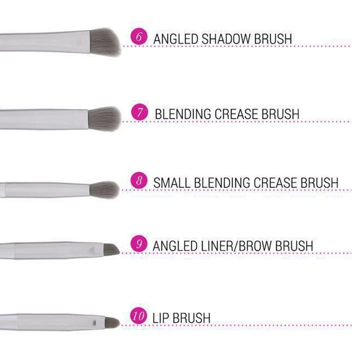 Bộ cọ trang điểm Bh Cosmetics Smoke ‘n Mirrors - 10 Piece Metalized Brush Set