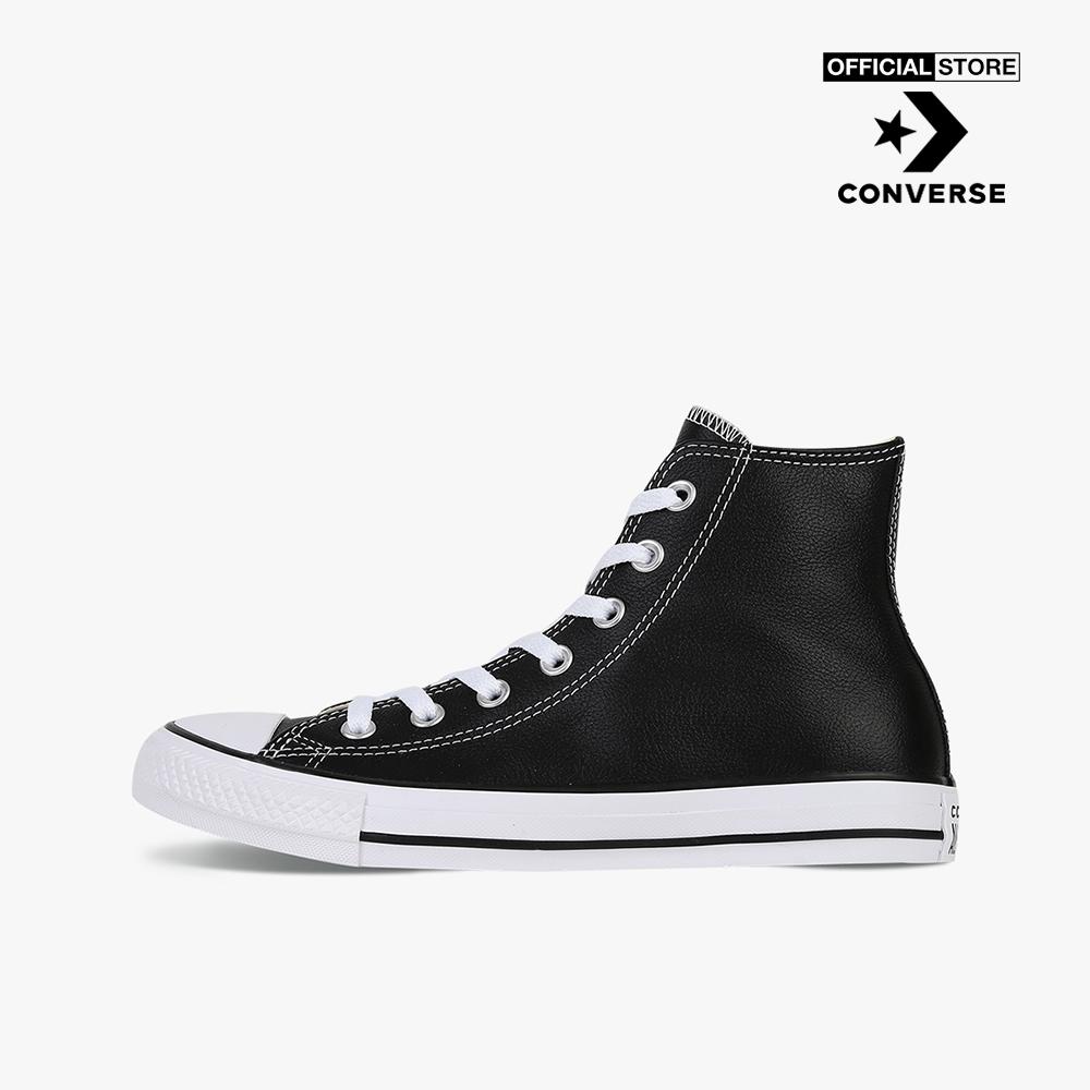 CONVERSE - Giày sneakers cổ cao unisex Chuck Taylor All Star Leather 132170C-00B0_BLACK