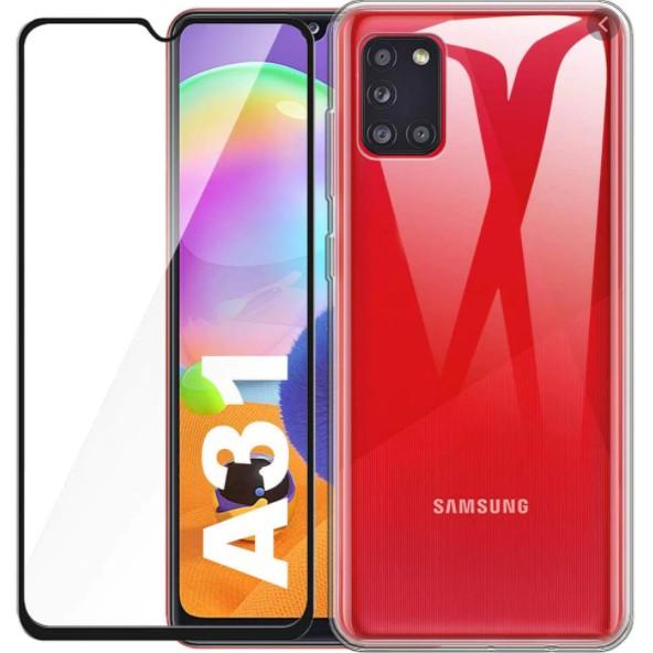 Kính Cường Lực Dành Cho Điện Thoại Samsung Galaxy A31 9D Full Keo Full Màn - Màu Đen