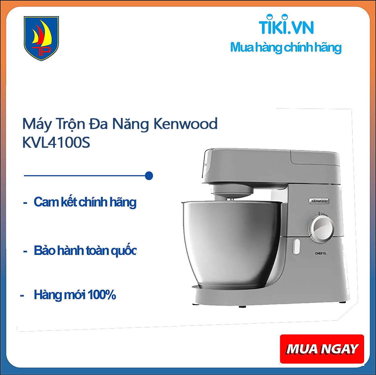 Máy Trộn Đa Năng Kenwood KVL4100S (1200W)  - Hàng Chính Hãng