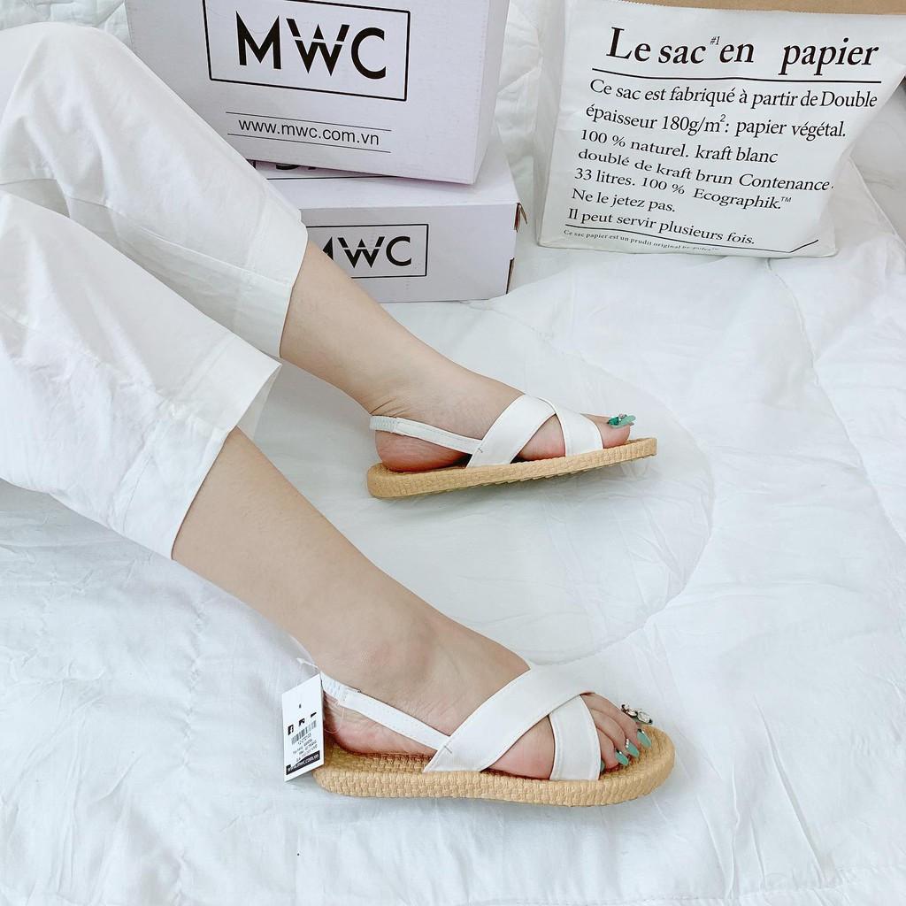 GIÀY SANDAL NỮ THỜI TRANG MWC - SANDAL ĐẾ CAO SU BỆT - GIÀY SANDAL QUAI CHÉO CÁ TÍNH NUSD- 2721