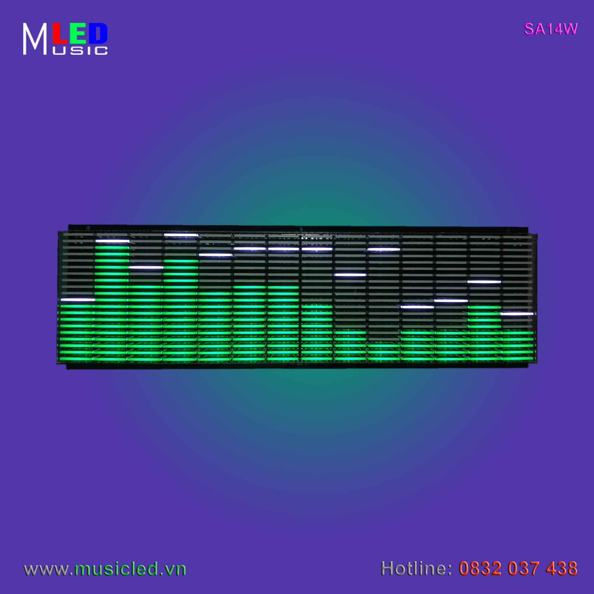 Dàn đèn Music LED nháy theo tần số nhạc 14 cột treo tường