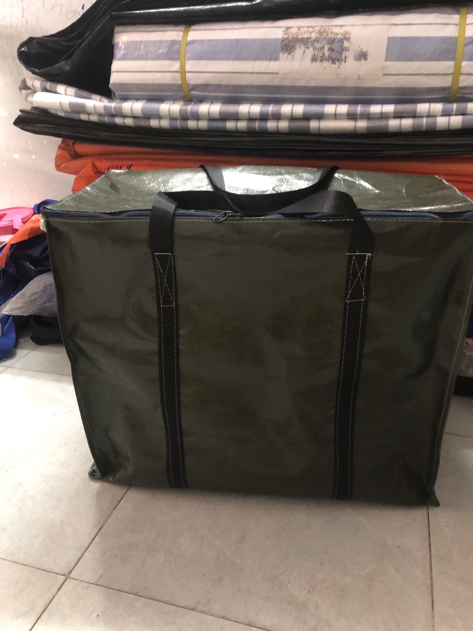 Túi bạc đựng đồ loại dày - Màu Xanh Rêu Tím đựng đồ đc tới 60kg