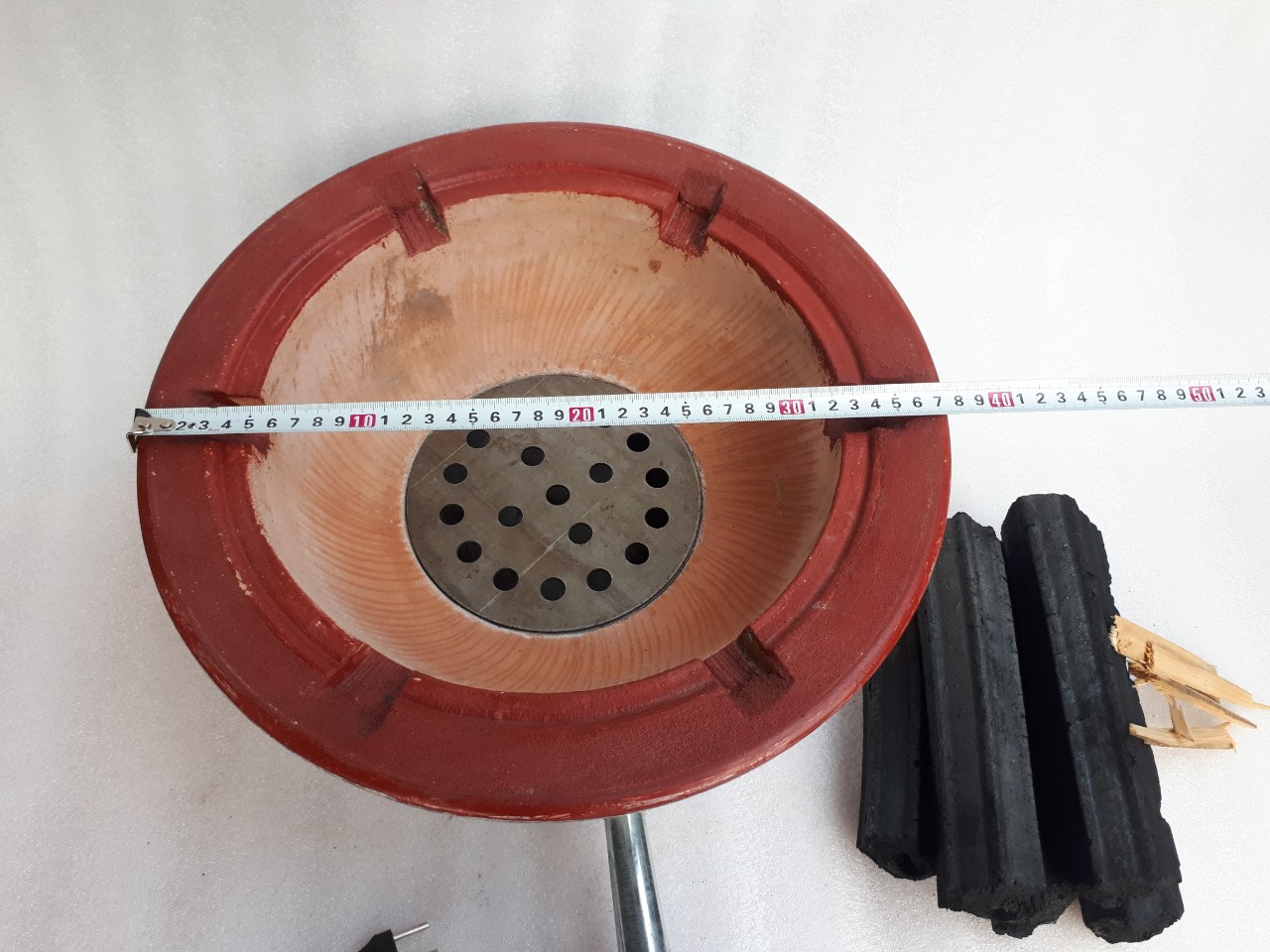 Bếp Hỏa Tốc 38cm sài quạt cấm điện trực tiếp kèm 2kg than củi đước nấu bánh chưng luộc bấp nướng hải sản