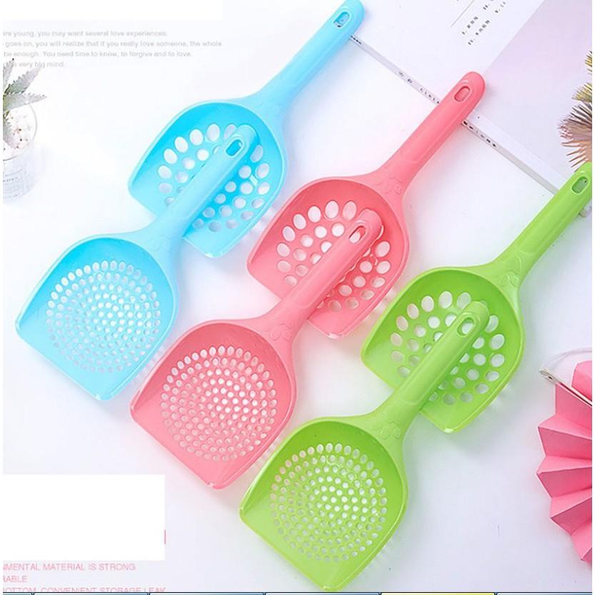 Xẻng xúc cát lọc cát mèo có rảnh tròn - size Lớn