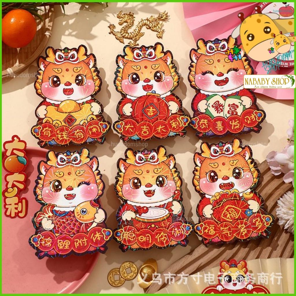 [Mẫu mới] Bao lì xì tết hoạt hình phản quang loại xịn, tết lì xì chibi 2024, lì xì 2024 bán chạy