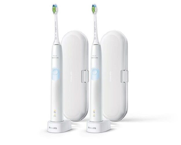 Bộ đôi bàn chải đánh răng điện Philips Sonicare ProtectiveClean 4300 (Màu Ngẫu Nhiên) - Hàng Nhập Khẩu