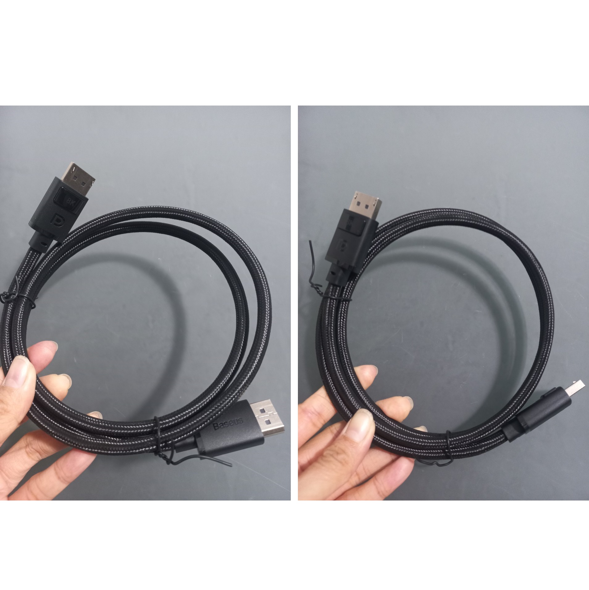 Cáp truyền hình ảnh 2 đầu Displayport 8K@60Hz dây dù siêu bền Besesu High Definition BS-OH141 _ hàng chính hãng