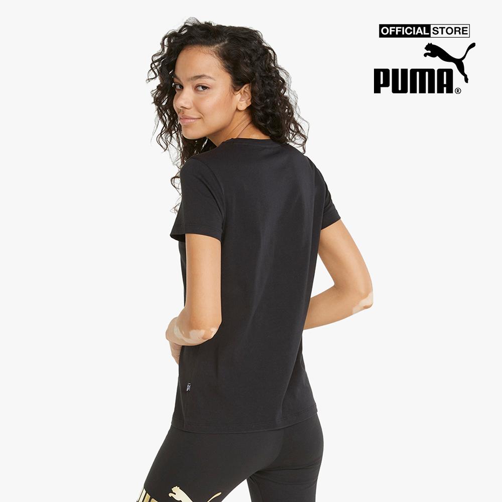 PUMA - Áo thun nữ tay ngắn Essentials+ Metallic Logo 848303