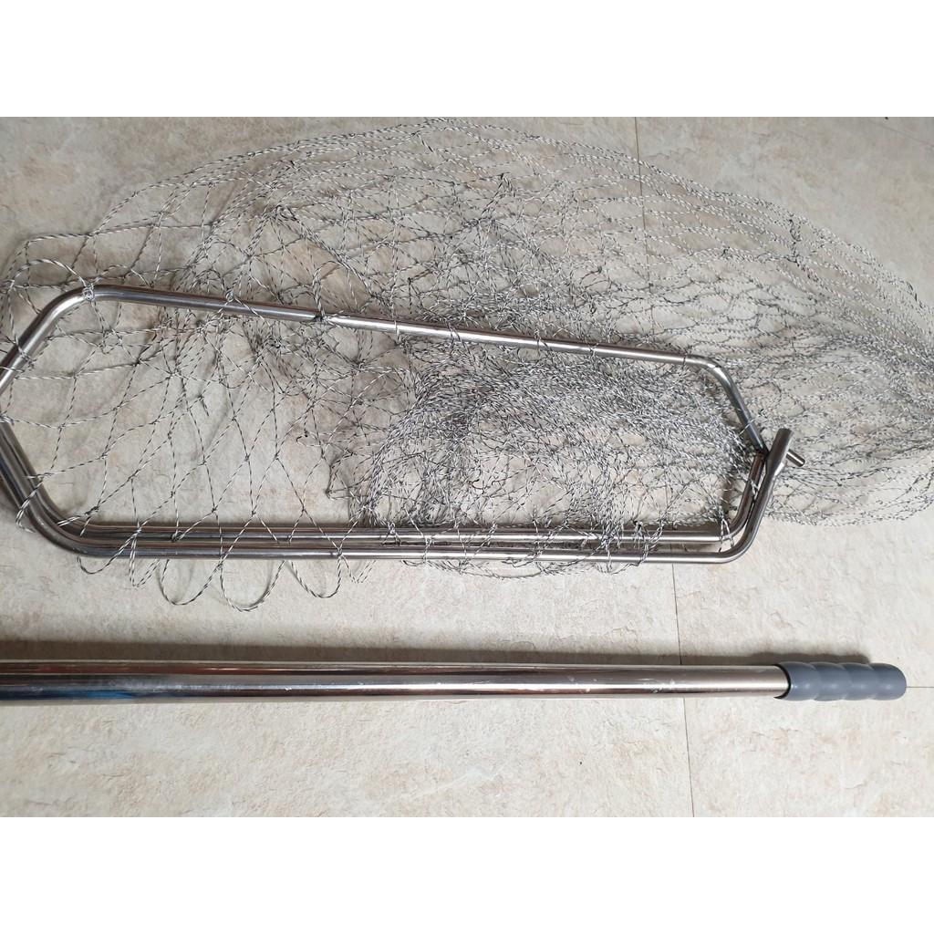 Vợt cá cao cấp khung cán inox chất lượng cao, chuyên dùng cho săn hàng.vợt cá inox