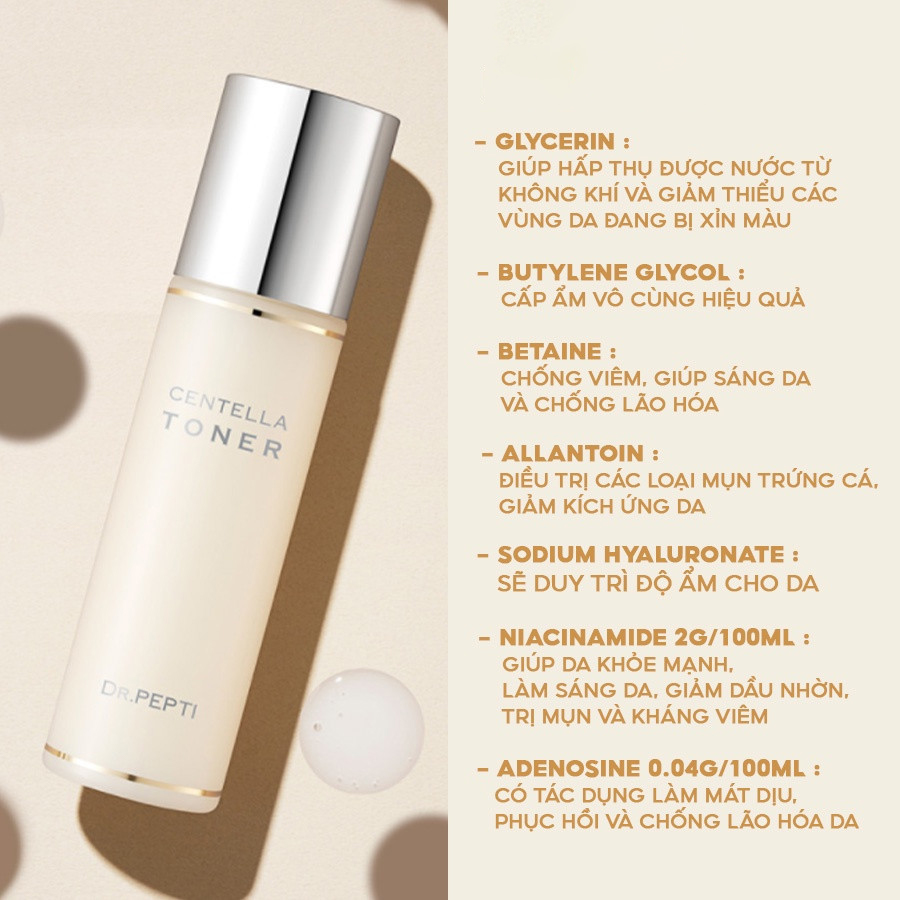 Combo 2 Sản Phẩm Làm Sạch Sâu, Se Khít Lỗ Chân Lông, Dưỡng Trắng Da, Mờ Thâm Sạm Dr.Pepti+