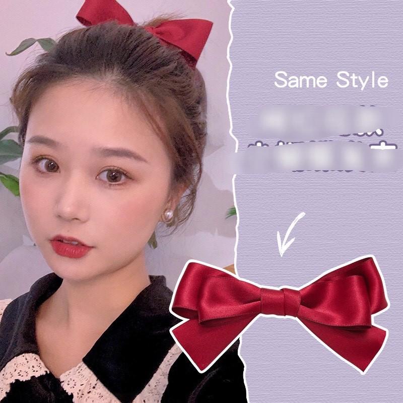 Kẹp tóc nơ lụa Hàn Quốc cho nữ - Cột tóc đính nơ nhiều màu siêu xinh - Quà tặng bạn nữ đẹp