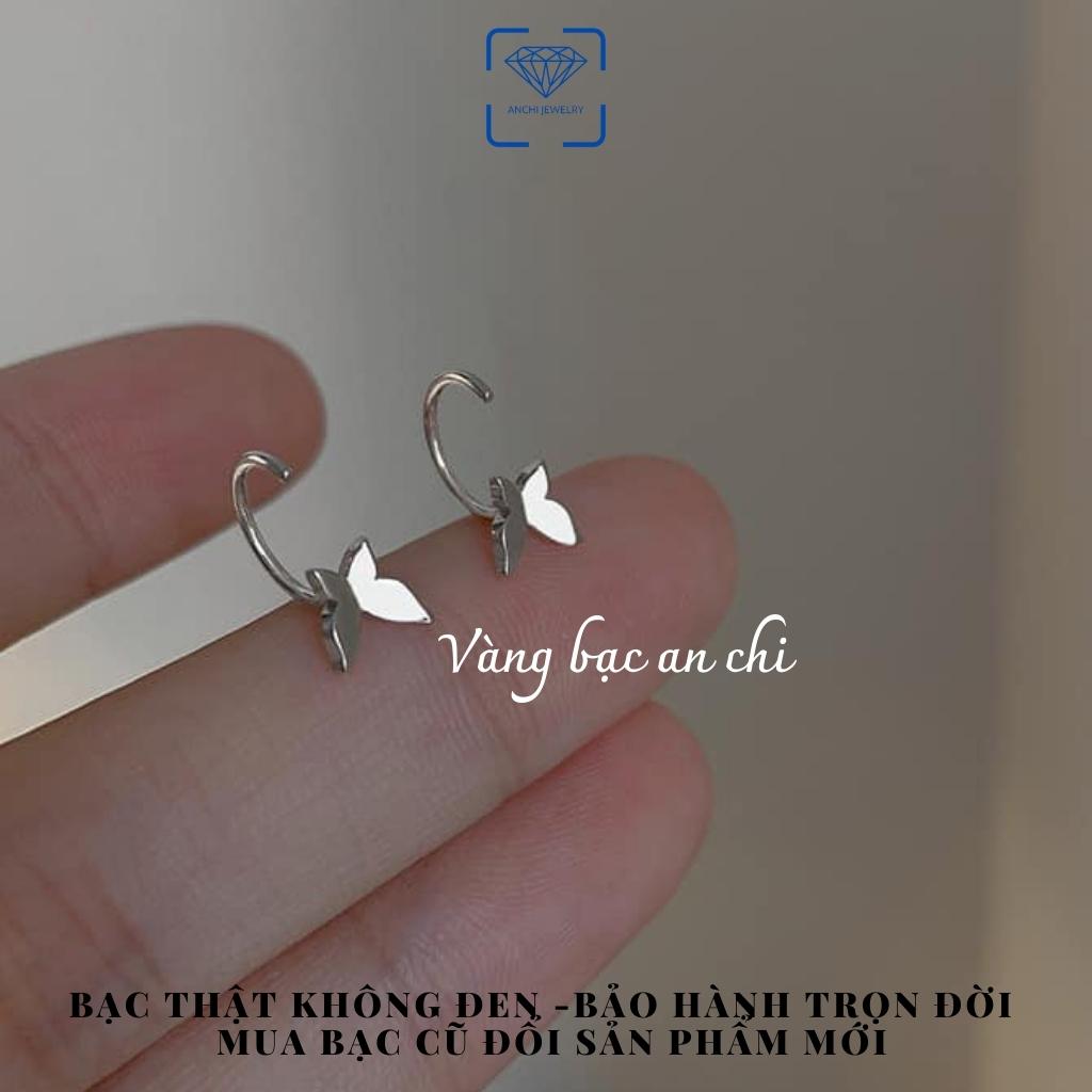 Khuyên tai móc câu hình cánh bướm cá tính, Anchi jewelry