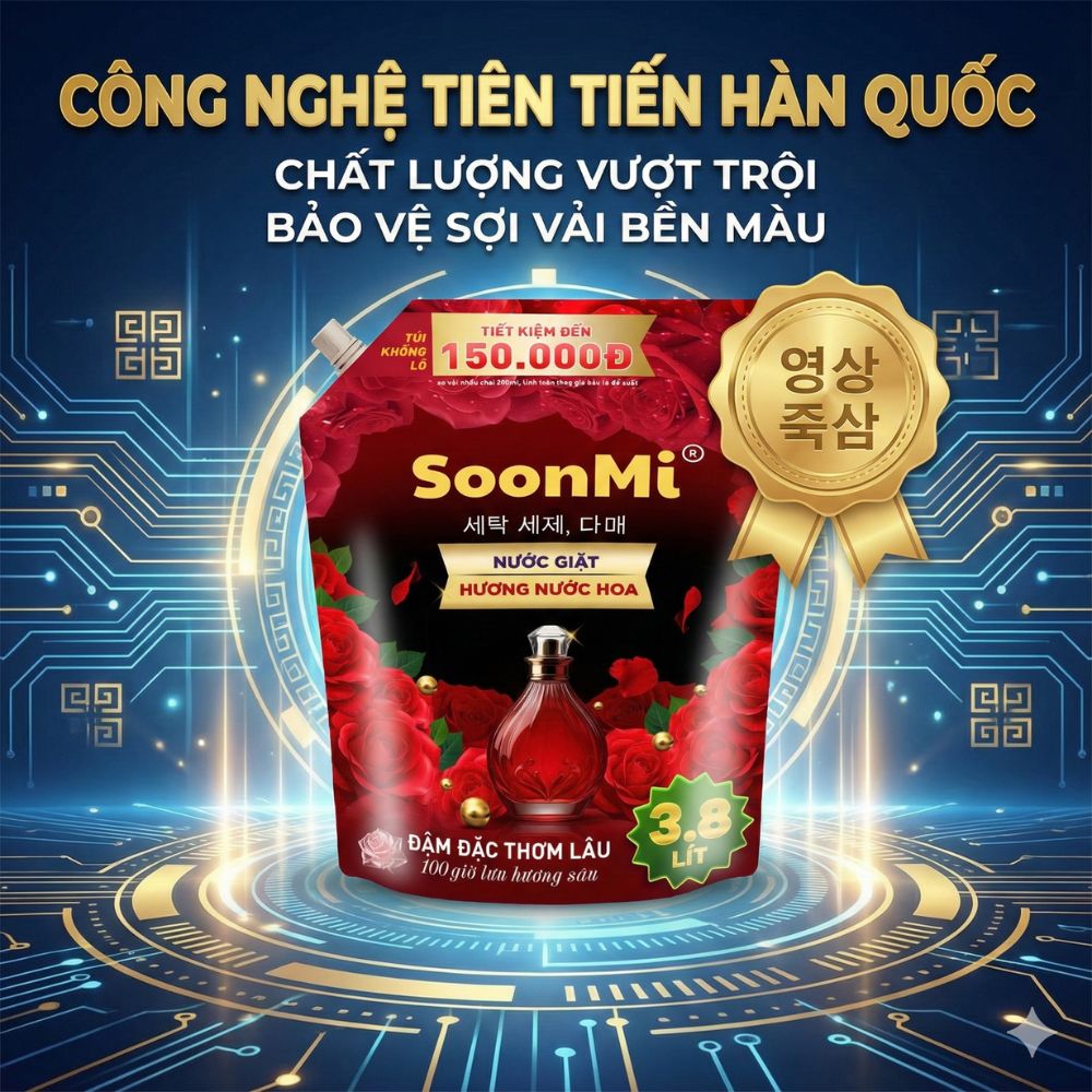 Nước giặt hương nước hoa Soonmi 3.8L - hàng chính hãng