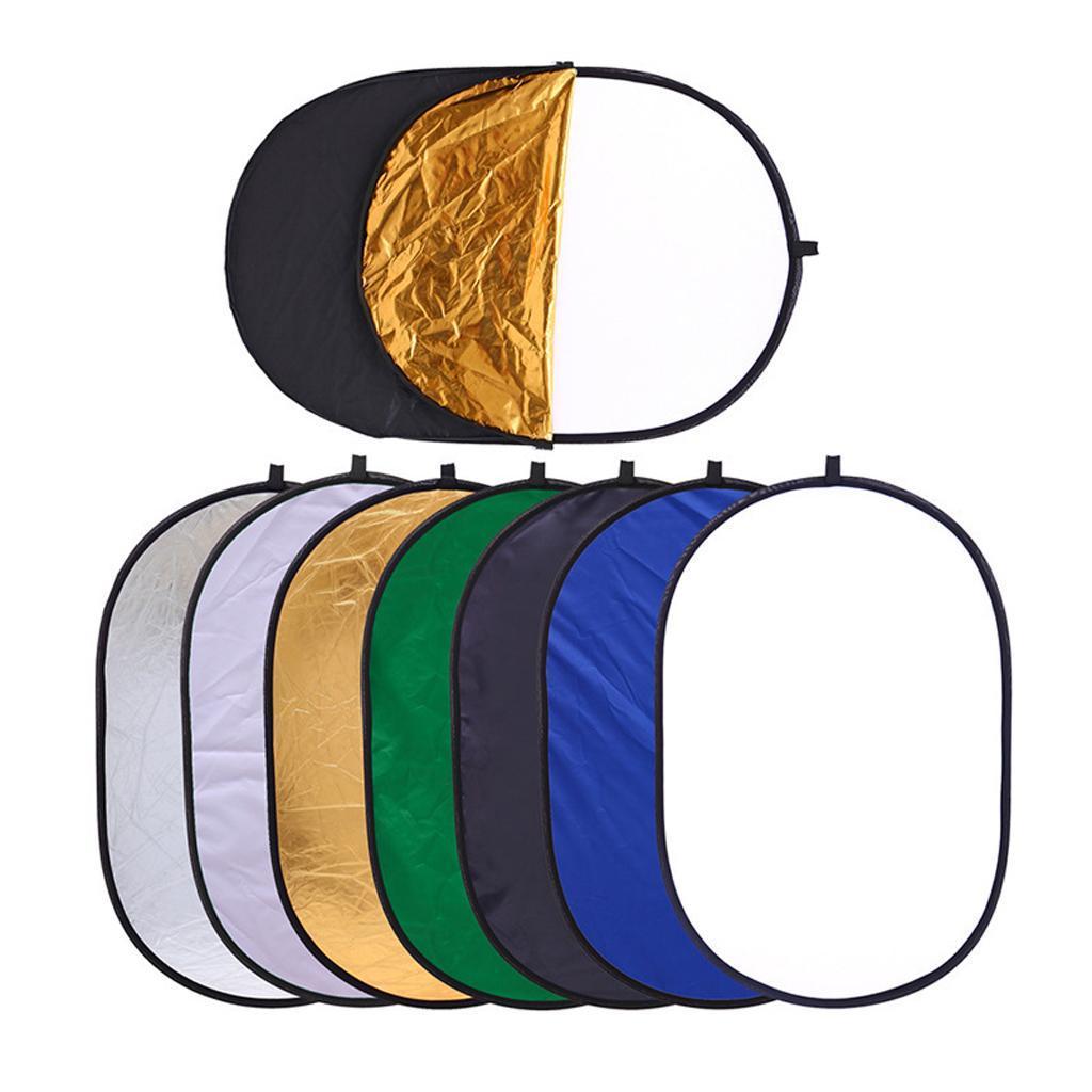 Photography 7 In 1 Collapsible Light Reflector 90x120cm Diffuser