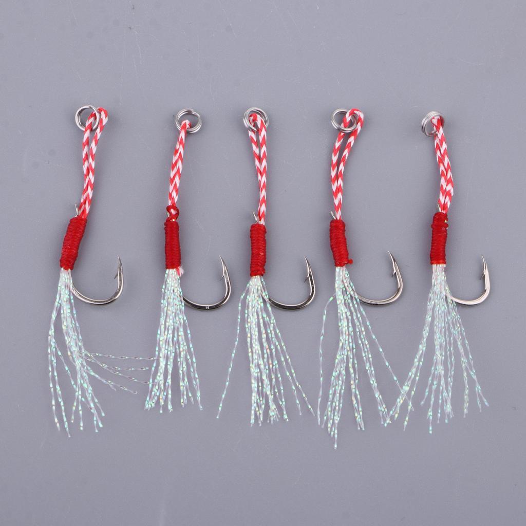 5pcs Carbon Steel Assist Hooks Fishing Hooks Live Baits Hooks 010