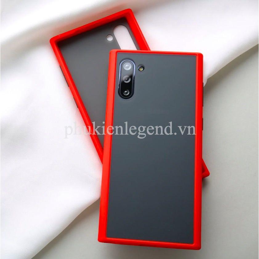 Ốp lưng trong nhám viền màu chống sốc cho SamSung Galaxy Note 10