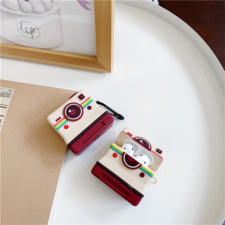 Bao Case Cho Airpods 1 / Airpods 2 Hình Máy ảnh Rainbow