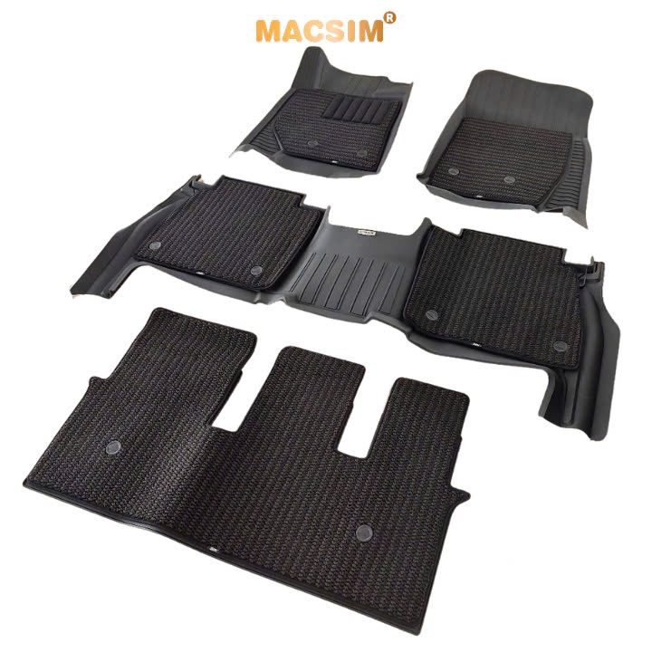 Thảm lót sàn 2 lớp xe ô tô TOYOTA LAND CRUISER 2009-đến nay/ Lexus Lx570 (3 hàng ghế) Nhãn hiệu Macsim 3W chất liệu nhựa TPE đúc khuôn cao cấp - màu đen
