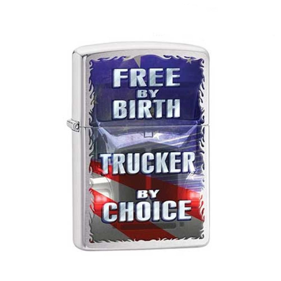 Bật Lửa Zippo 29078 Zippo Free By Birth Brushed Chrome