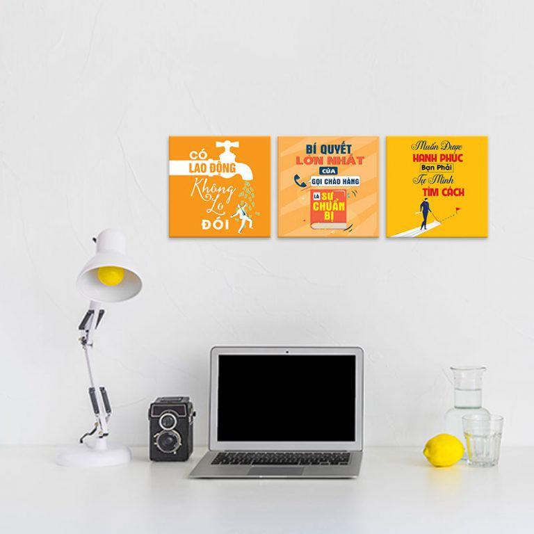 Combo tranh tạo động lực W5648 - tranh treo tường văn phòng