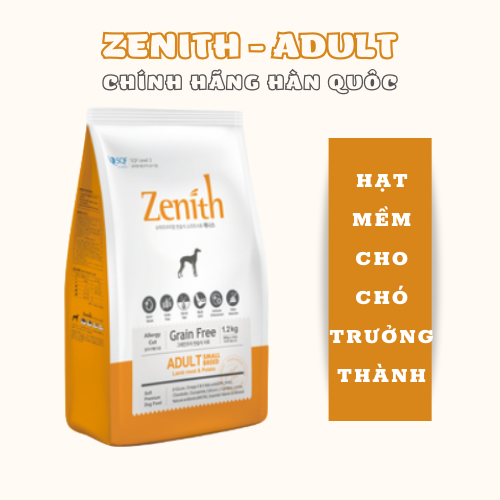 Thức ăn hạt mềm cho chó Zenith | Chó con | Chó trưởng thành | Chó già | Không ngũ cốc | Hỗ trợ miễn dịch | Phát triển xương khớp chắc khoẻ | Chính hãng Hàn Quốc