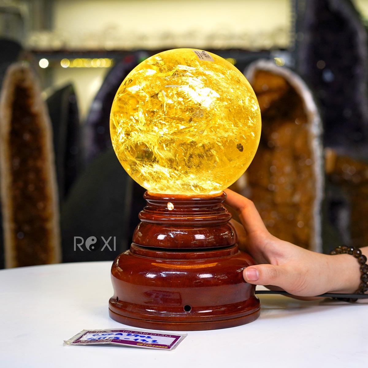 Quả Cầu Thạch Anh vàng VIP 6A - 4,11kg