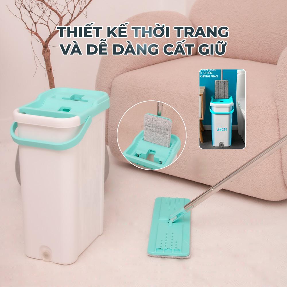 Bộ lau nhà MyJae thông minh Maxi 380 sợi Fiber lau sạch nhanh khô 125cm