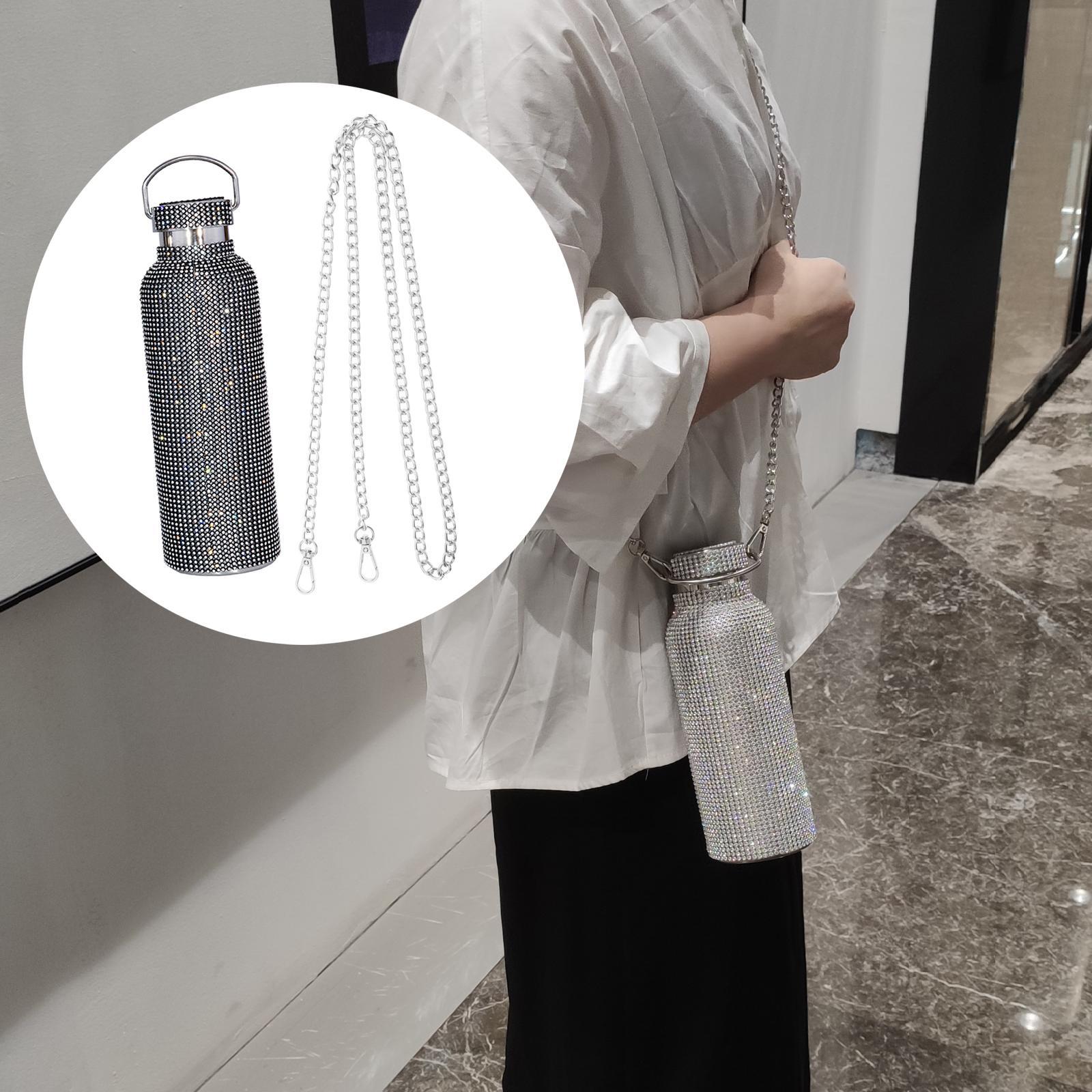 Portable Diamond Vacuum Cup 750ml/25oz Bling Rhinestones Diamond Kettle