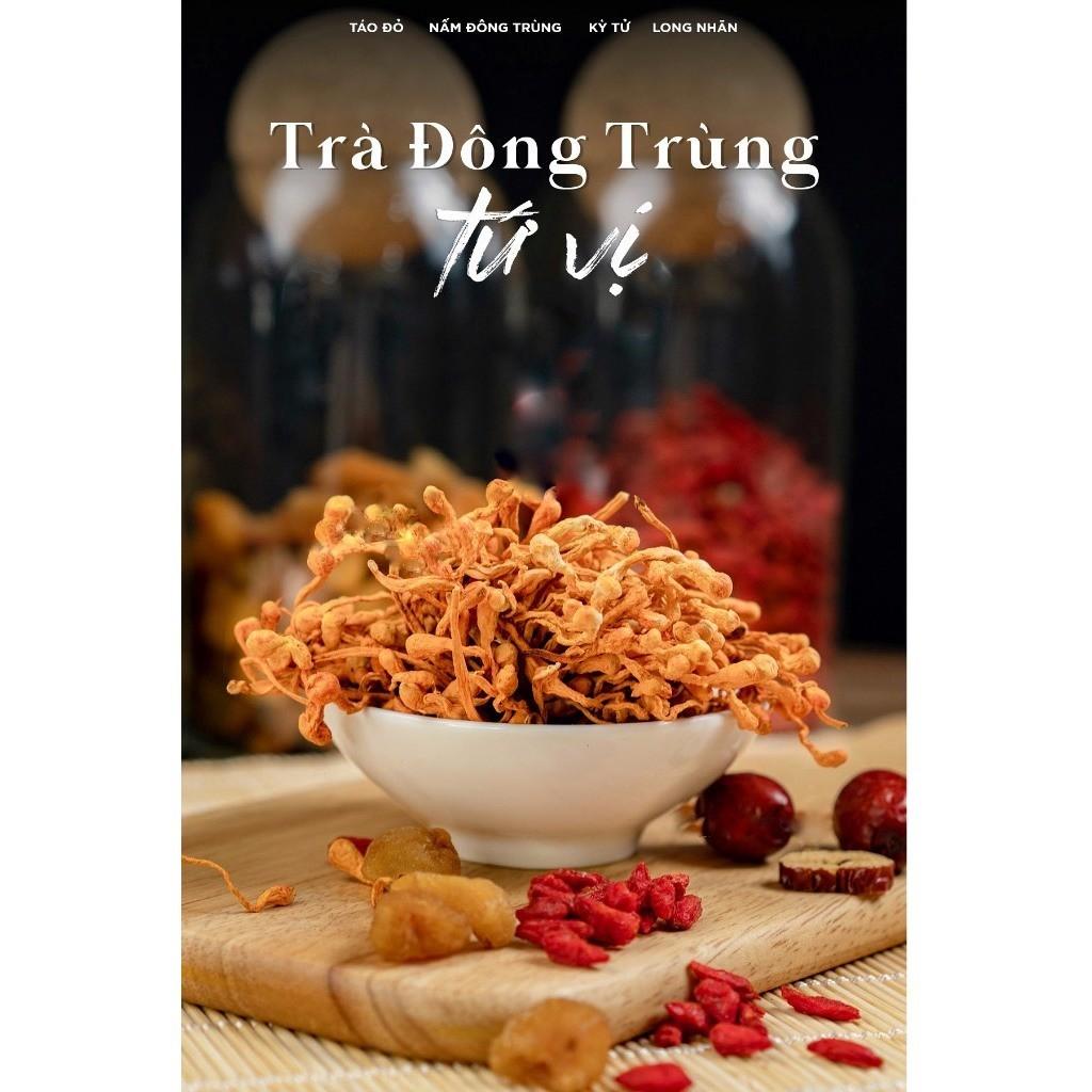 Combo 20 Gói Trà Đông Trùng Tứ Vị Bamboo - Giúp Ngủ Ngon, Giải Độc, Thanh Lọc Gan , Chăm Sóc Cơ Thể