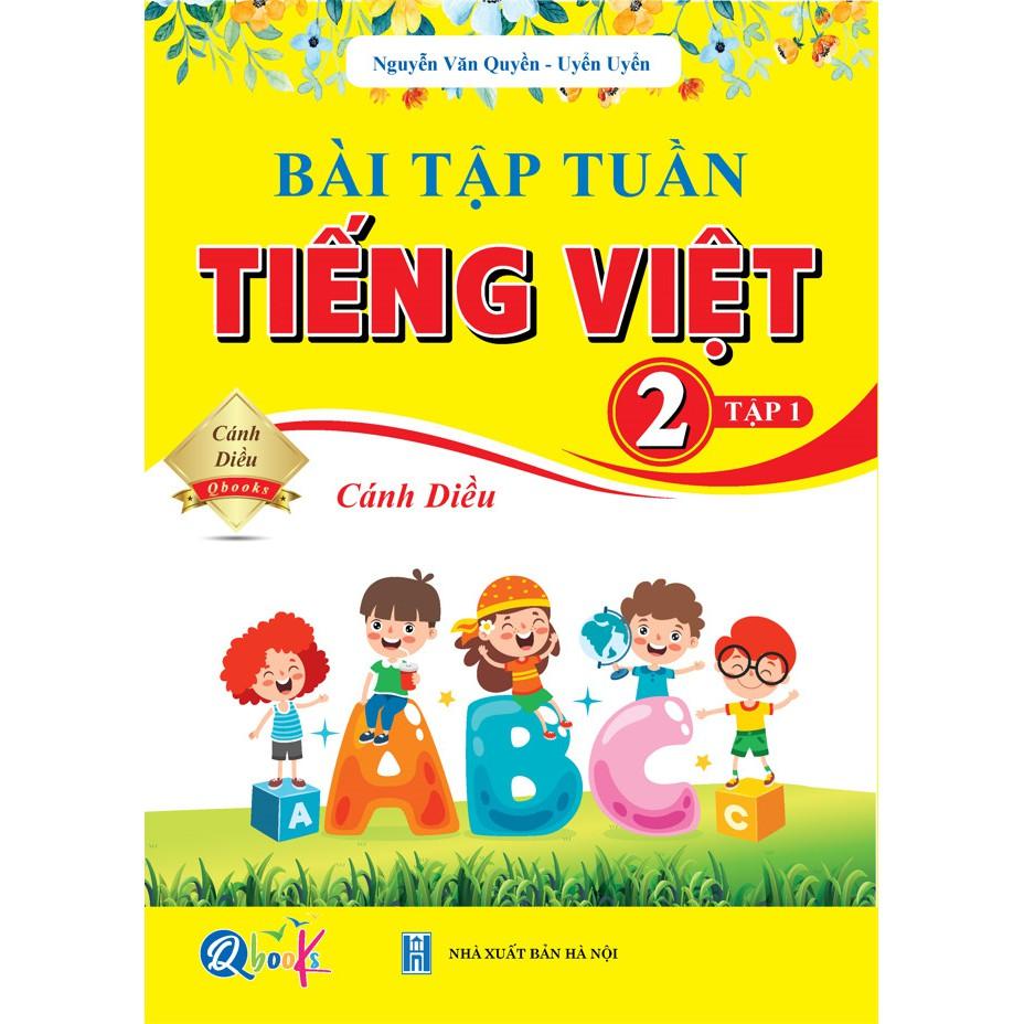 Sách - Combo Bài Tập Tuần và Đề Kiểm Tra Toán - Tiếng Việt Lớp 2 - Cánh Diều - Học Kì 1 (4 cuốn)