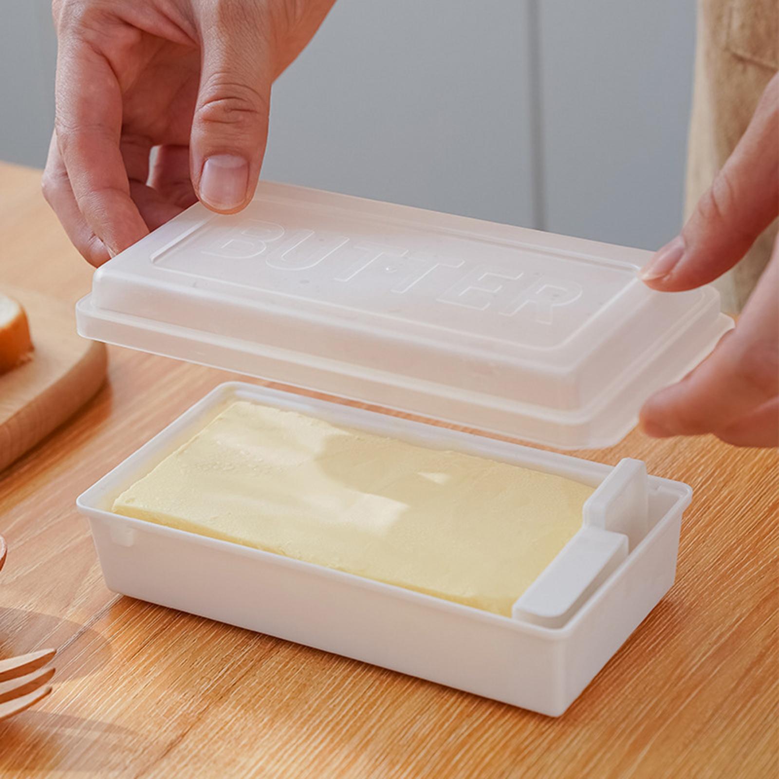 Butter with Lid Butter Cutting Storage Box for Fridge Dining Countertop