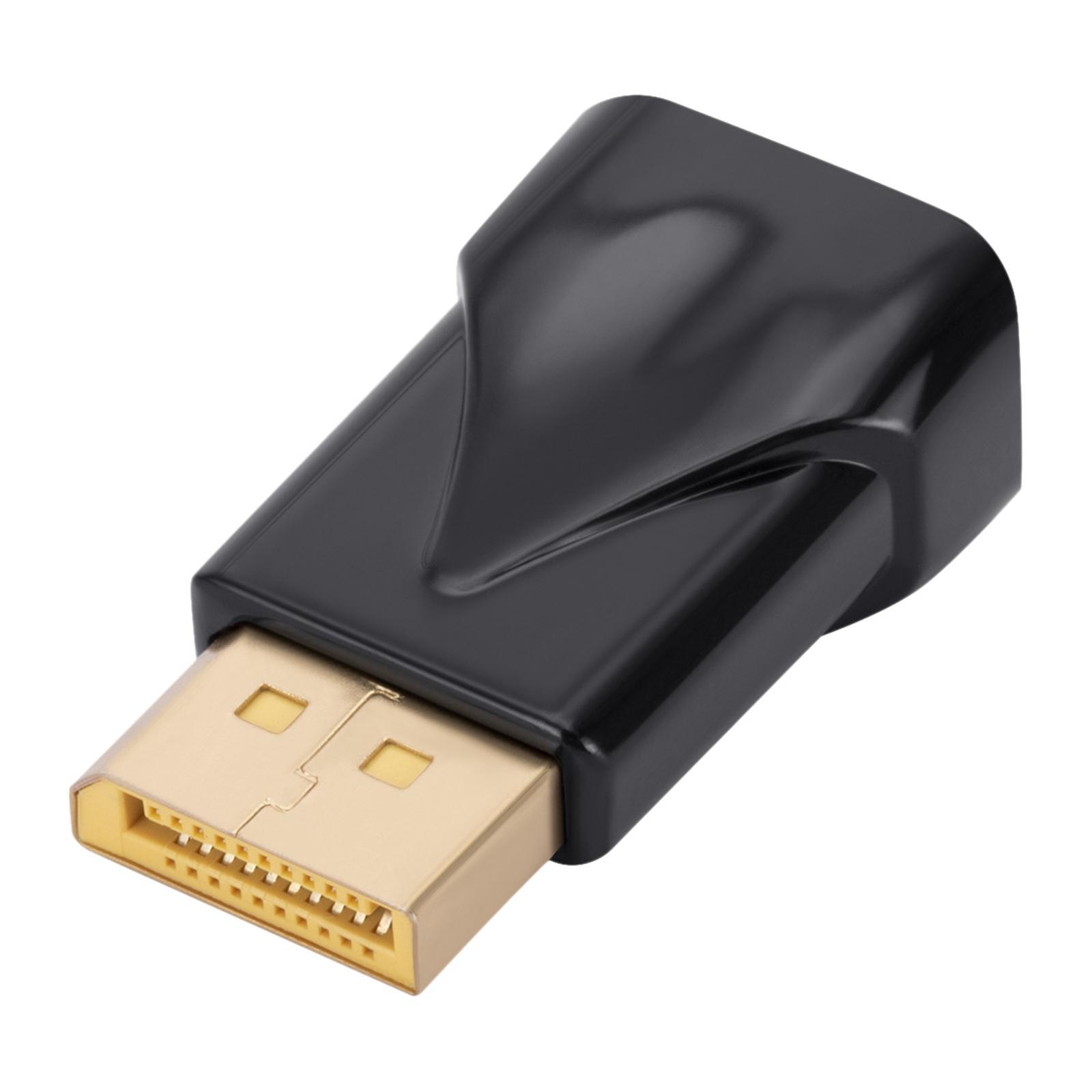To VGA, Gold DP to VGA Adapter for Desktop Monitor Computer Laptop