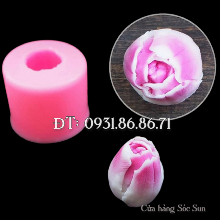 Khuôn silicon búp hoa Tulip - Mã số 1393