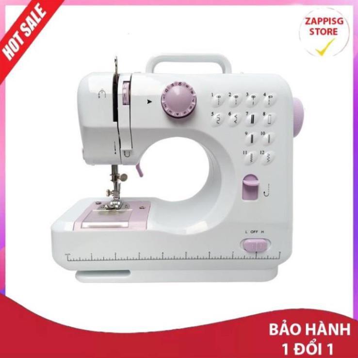 Sale Máy May Mini Gia Đình FHSM505 12 Kiểu May, Có Vắt Sổ