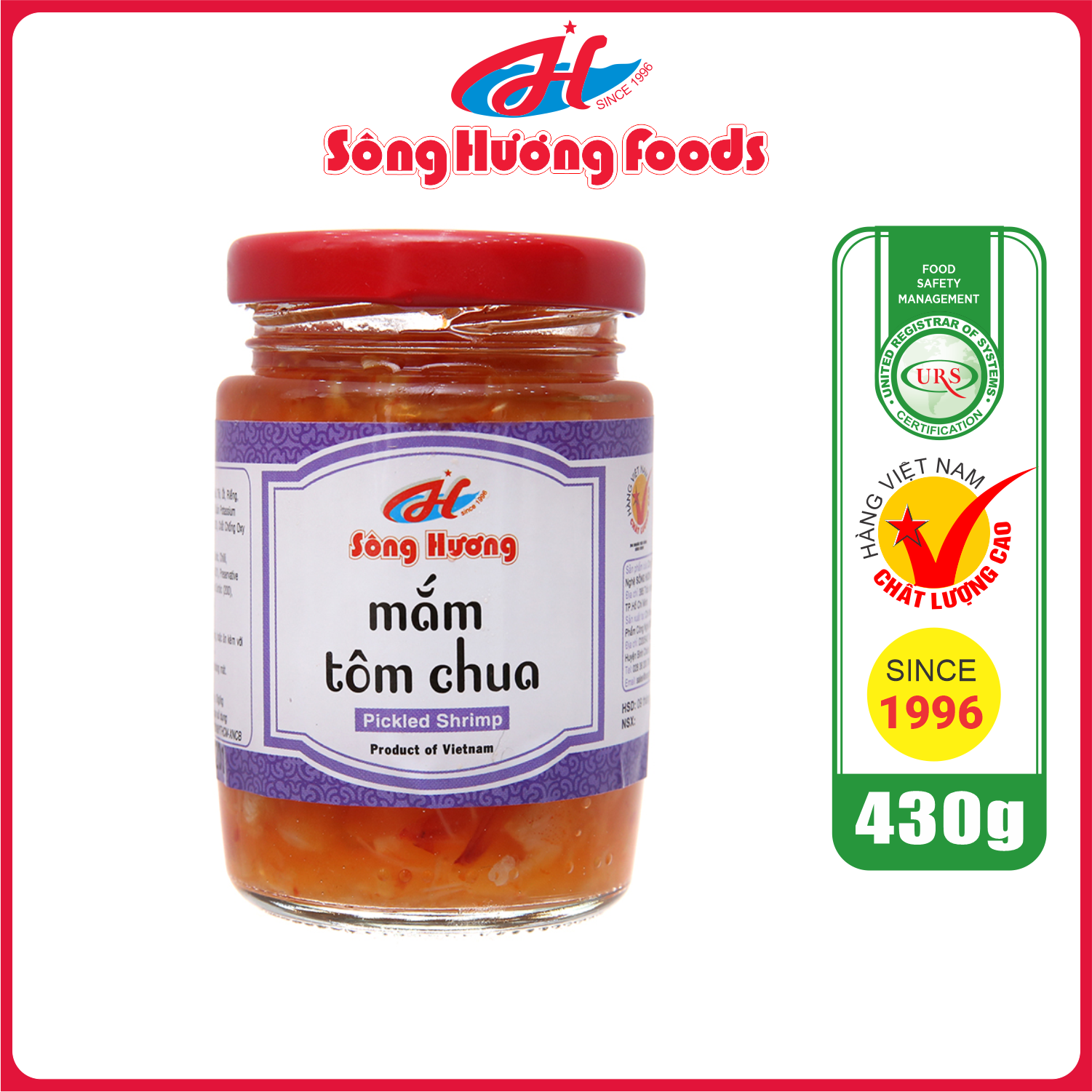Mắm Tôm Chua Sông Hương Foods Hũ 430g