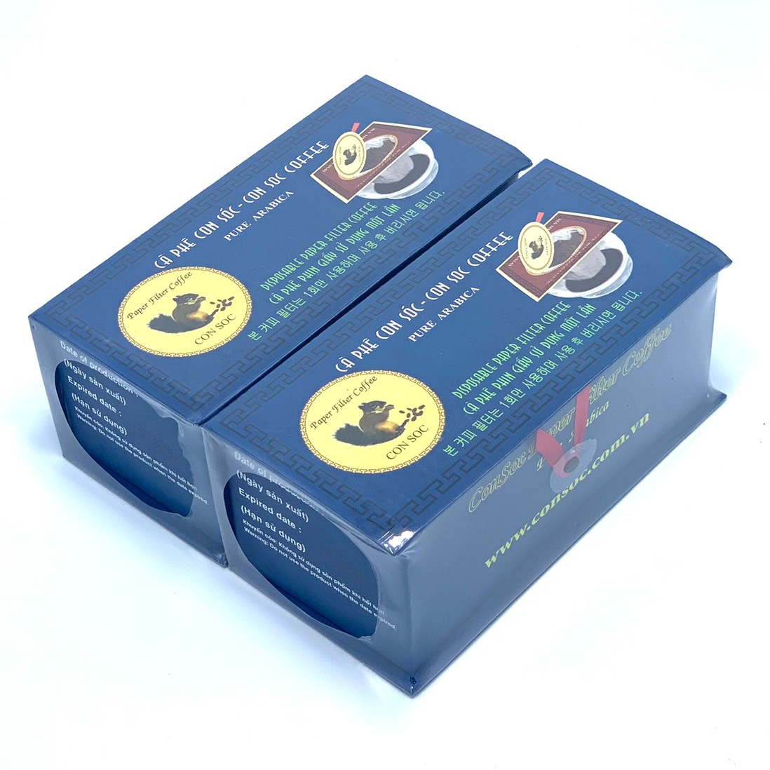 Cà phê Con Sóc Phin Lọc Xanh - 02 Hộp