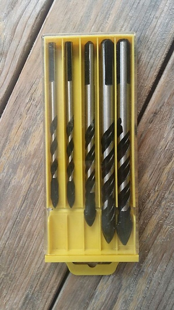 BỘ 5 MŨI KHOAN ĐA LỚP MŨI THÉP 5-10.5MM KHOAN TRÊN GẠCH, GẠCH MEN, GỐM, SỨ, THỦY TINH, BÊ TÔNG, TƯỜNG XI MĂNG, ĐÁ, NHÔM, GỖ