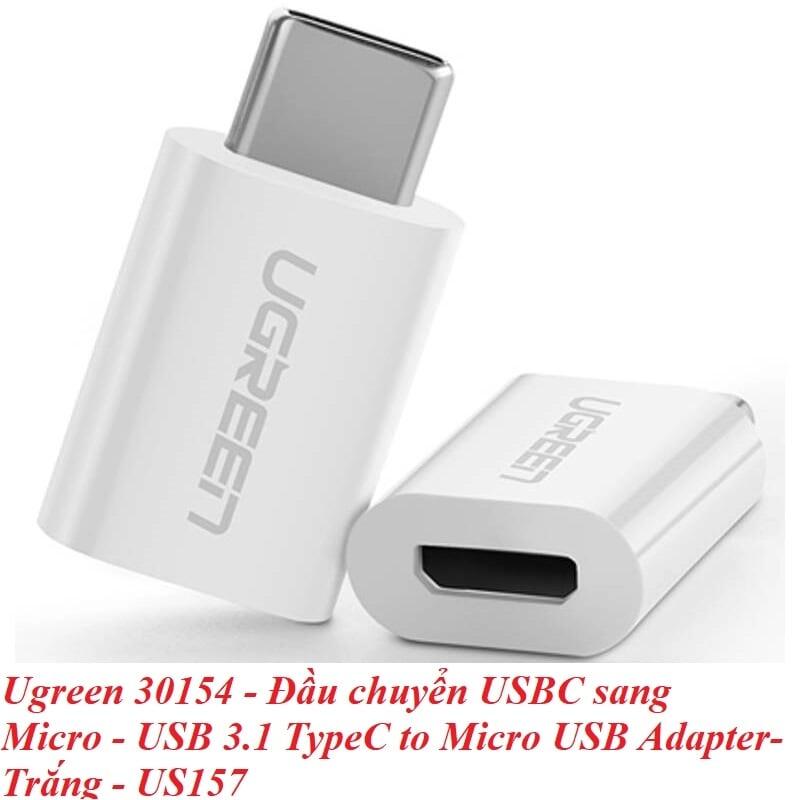 Ugreen UG30154US157TK Màu Trắng Đầu chuyển đổi TYPE C sang MICRO USB vỏ nhựa ABS - HÀNG CHÍNH HÃNG