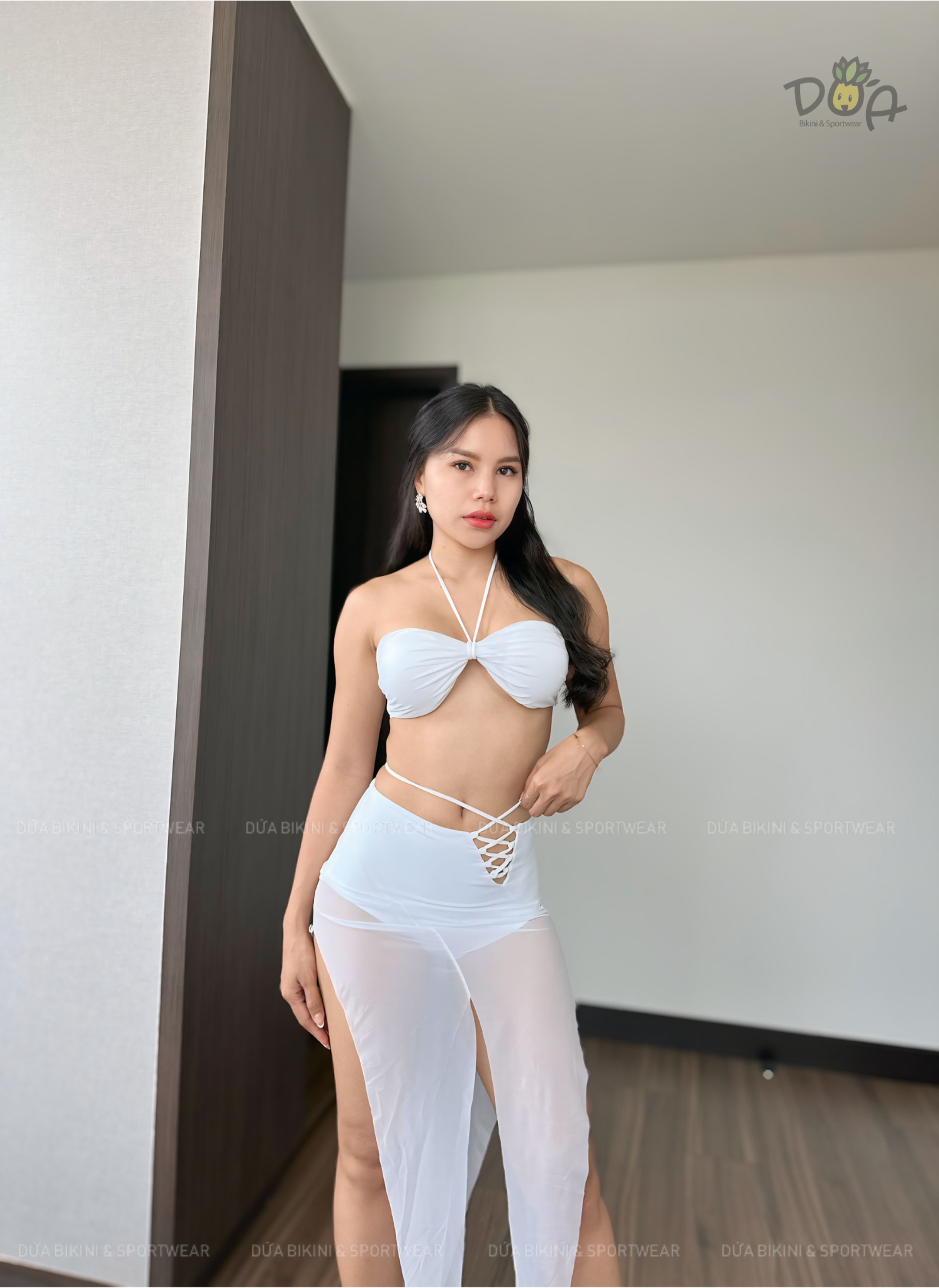 Camellia Bikini | Đồ bơi nữ hai mảnh cạp cao phối lưới xinh đẹp quyến rũ | DỨA BIKINI &amp;SPORTWEAR