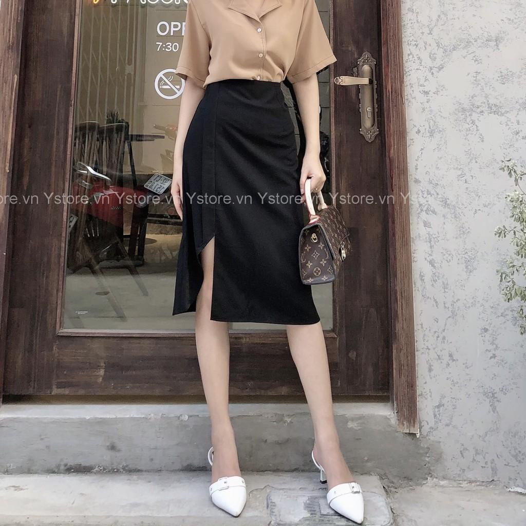 Váy Chữ A Xẻ Qua Gối
