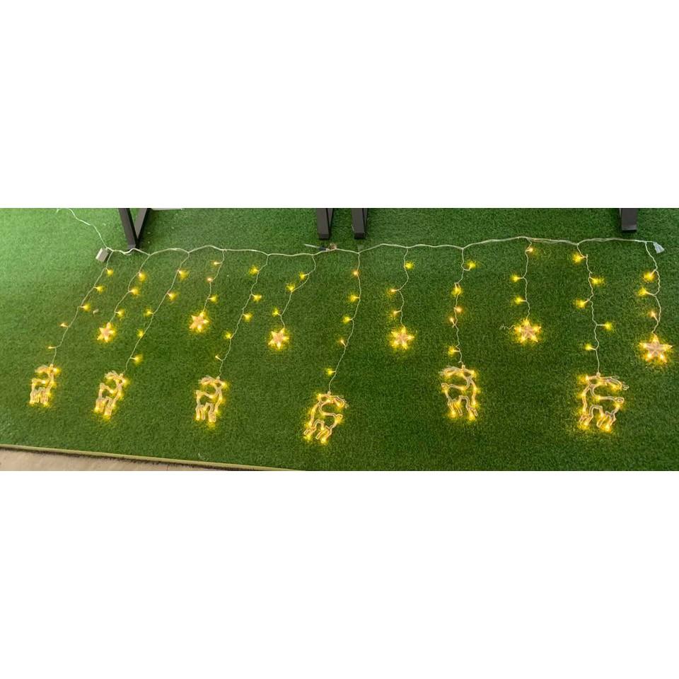 Dàn Đèn Nháy Trang Trí Thả Tuần Lộc Màu Vàng Siêu Đẹp Mùa Noel