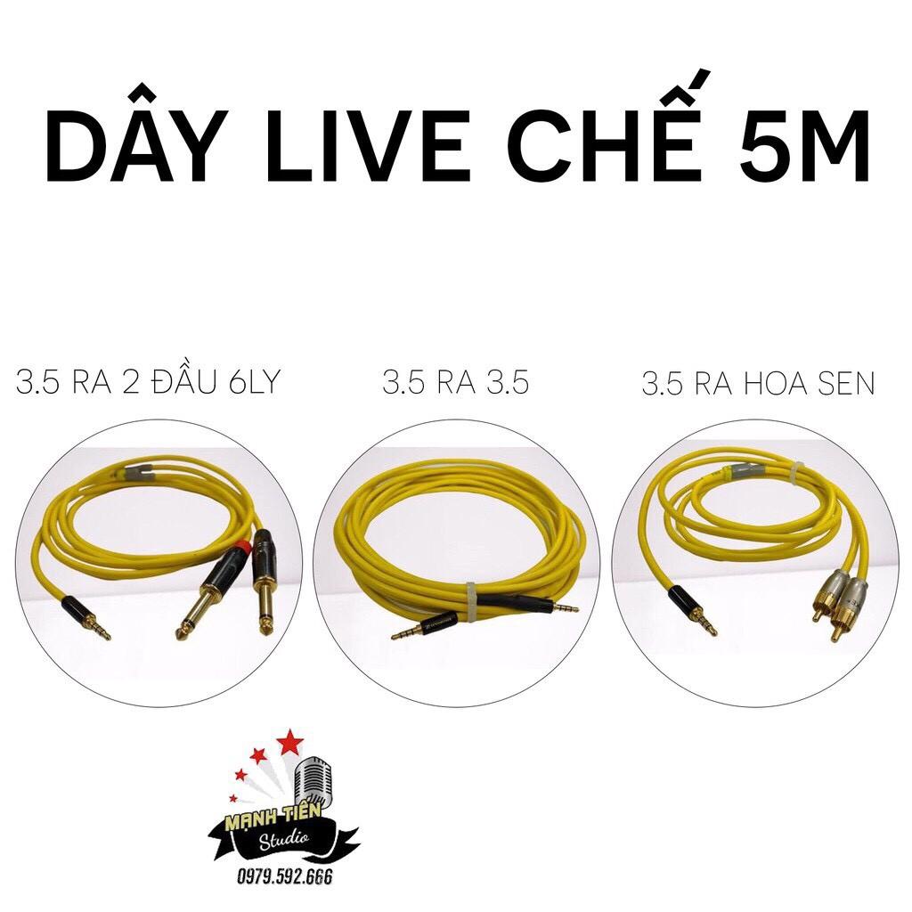 Dây livestreams soundcard micro thu âm tự chế 5m - phụ kiện không thể thiếu