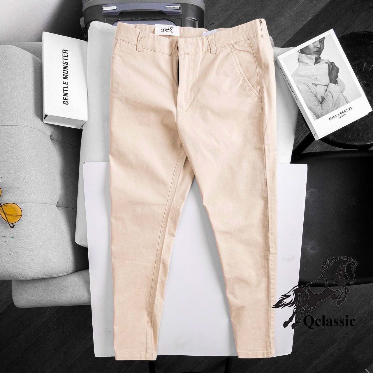 Quần Kaki nam dài Hàn Quốc vải co dãn, Form mặc tôn dáng, trẻ trung và năng động, vải mặc thoáng mát, không nhăn và xù, đa dạng màu sắc Q0008