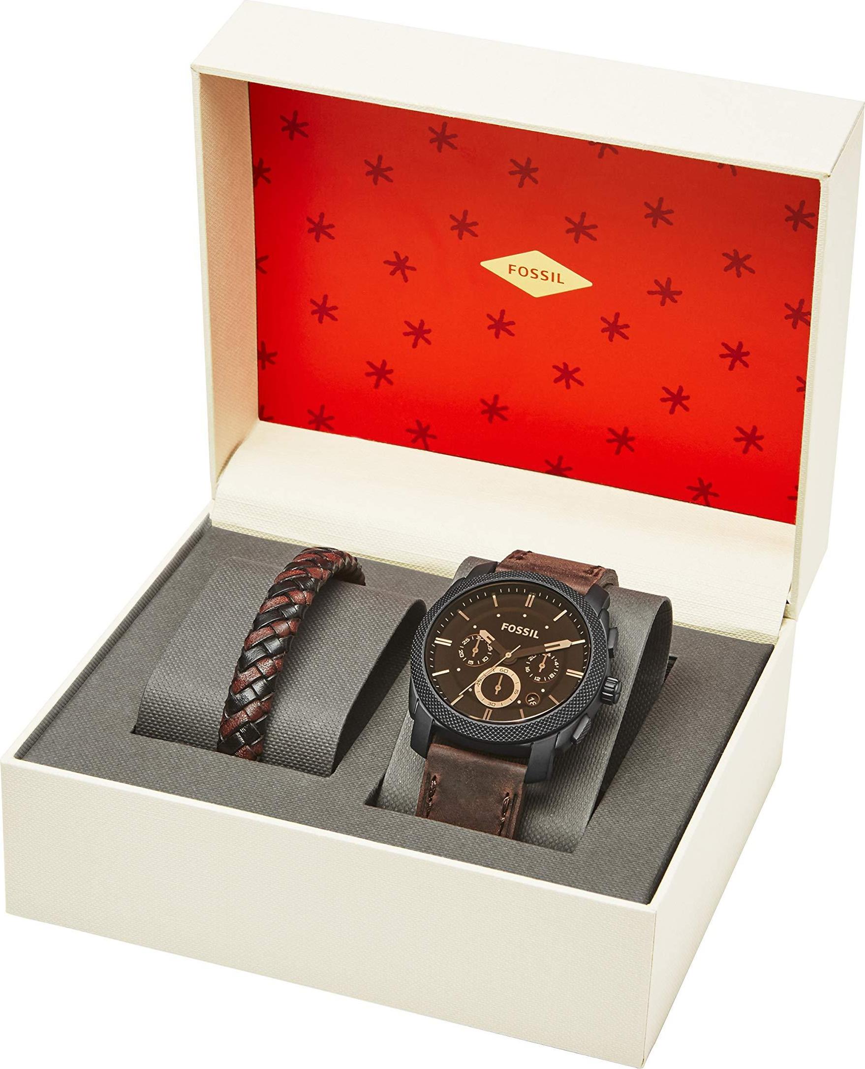 Set Đồng Hồ Cơ Và Vòng Đeo Tay Fossil Cho Nam
